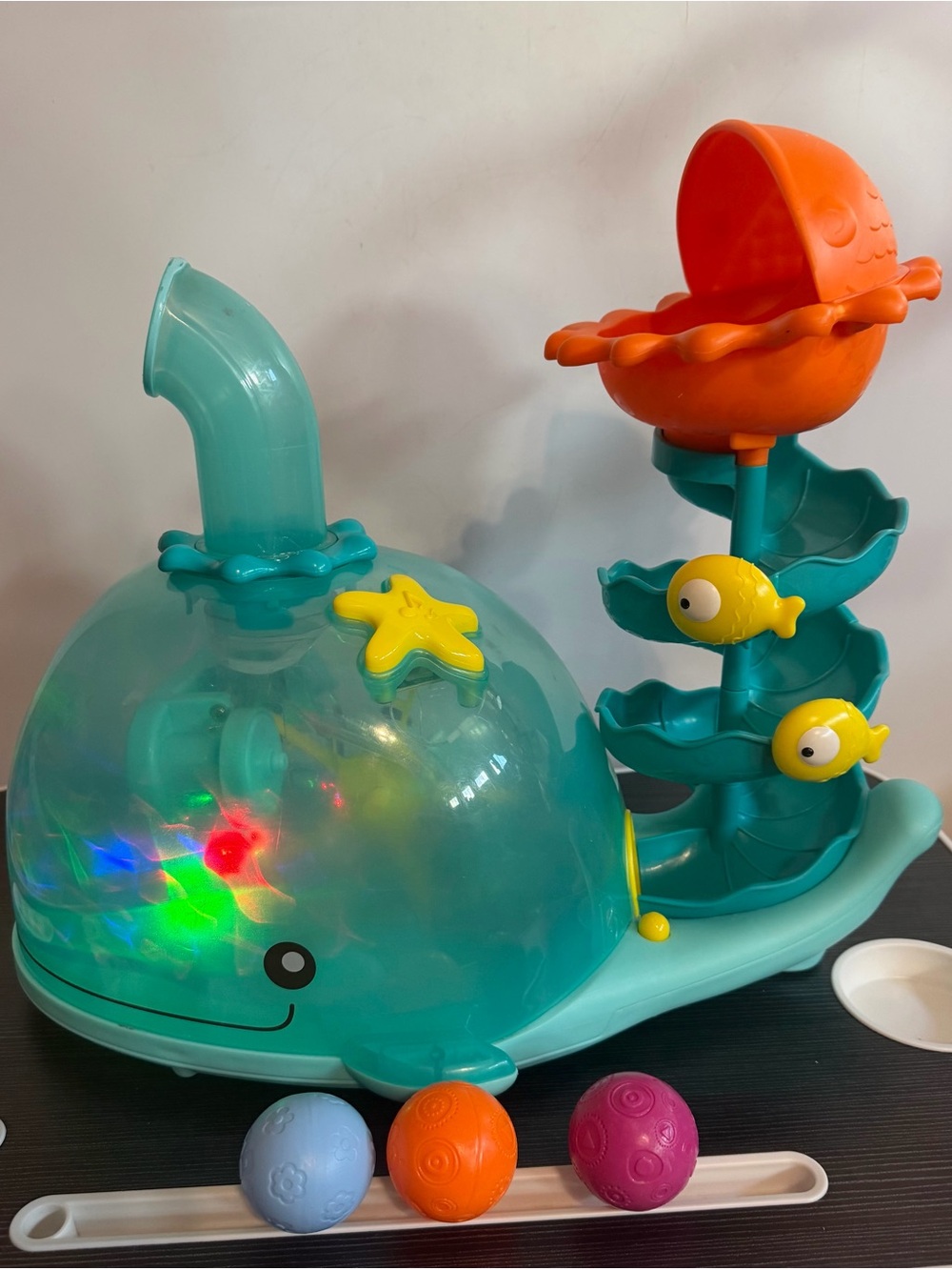 Battat Musical Ball Popper - Poppity Whale  with Music & Lights